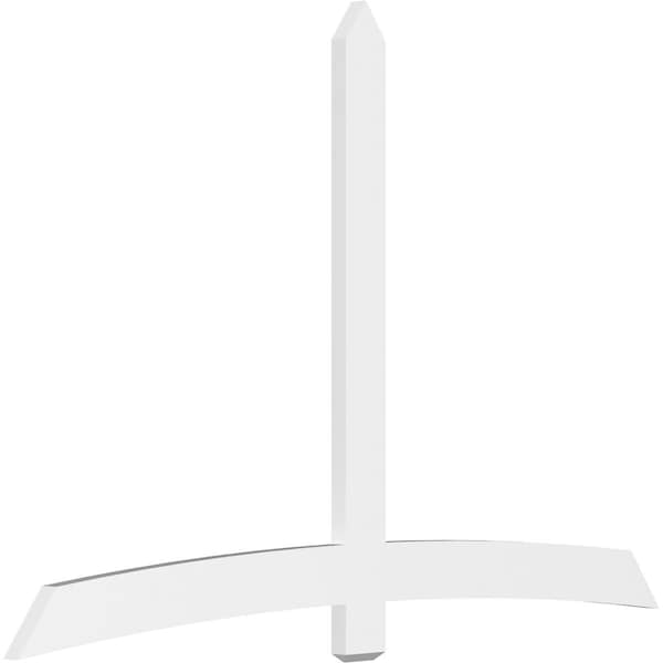 Ekena Millwork Bellingham Architectural Grade PVC Gable Bracket, 96"W x 64"H x 2"D x 6"F, 16/12 Pitch GBP096X64X0206BEL00 - main